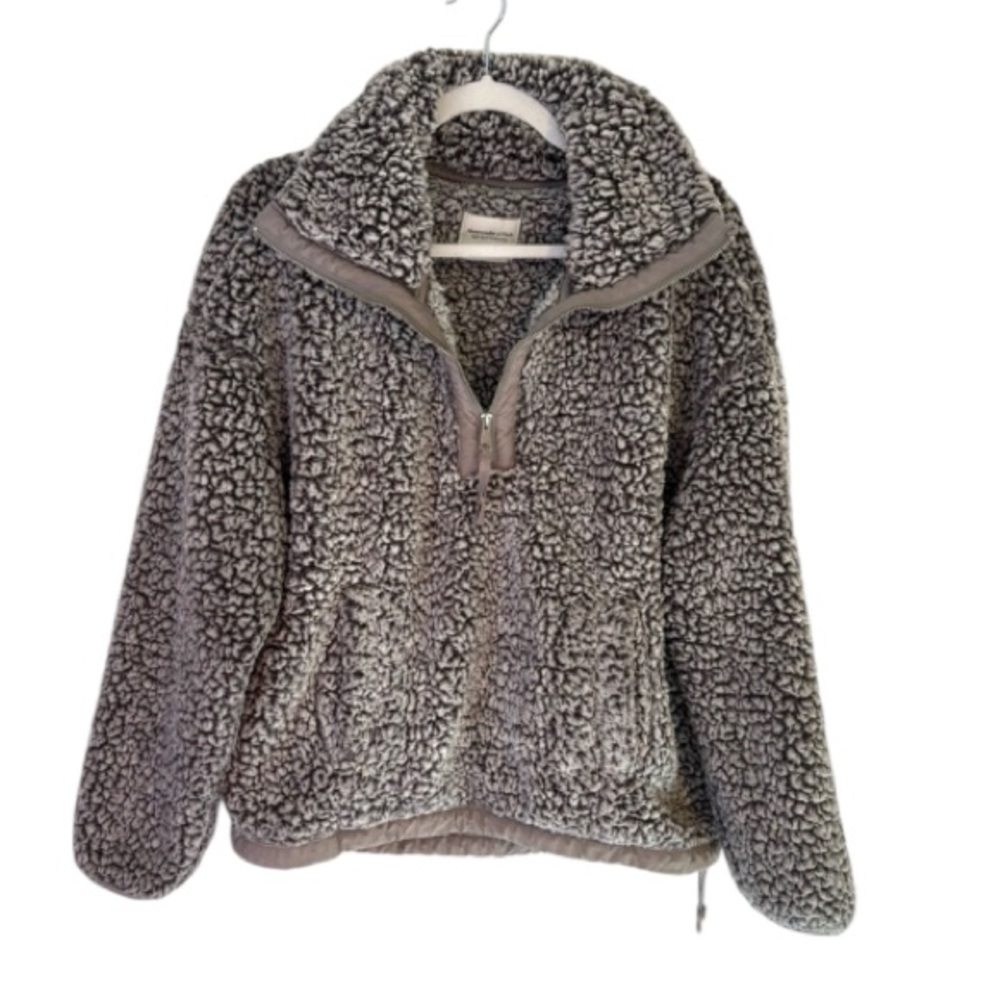 Abercrombie & Fitch Fleece Half Zip Sweater